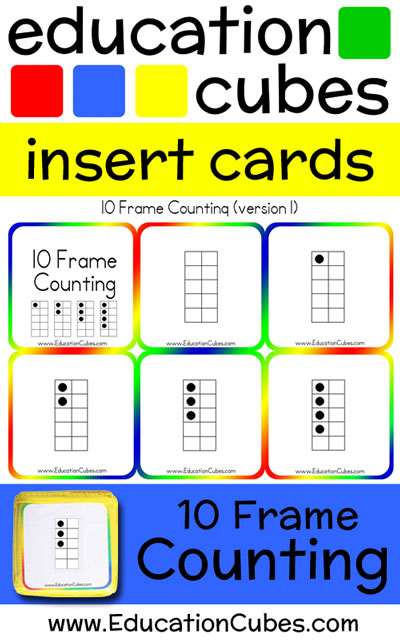 Education Cubes 10 Frame Counting insert cards