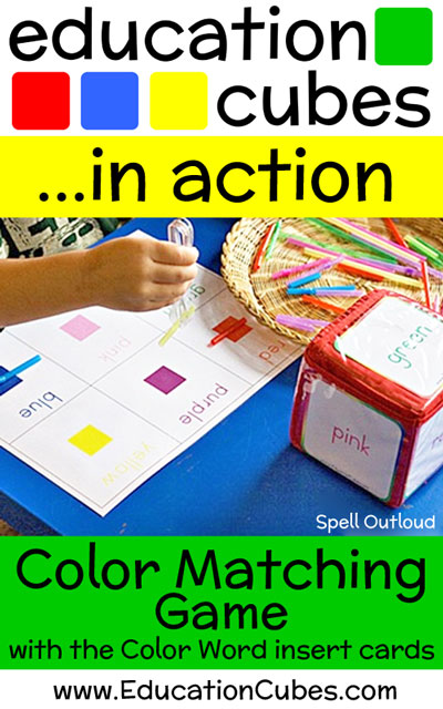 Education Cubes Color Matching Game