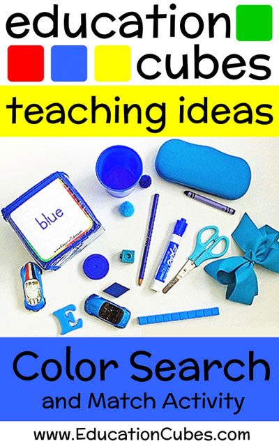 Education Cubes Color Search and Match Activity