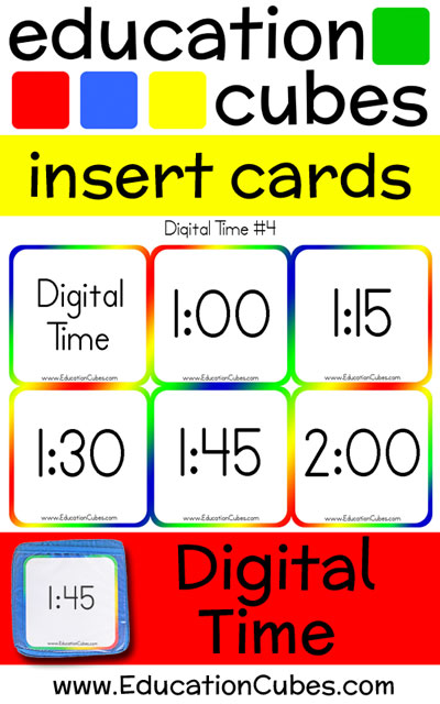 Digital Time Education Cubes insert cards