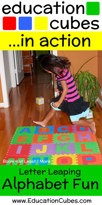 Letter Leaping Alphabet Fun with Education Cubes