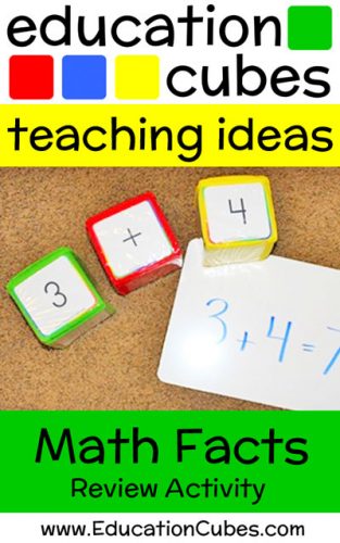 Education Cubes Math Facts Review Activity