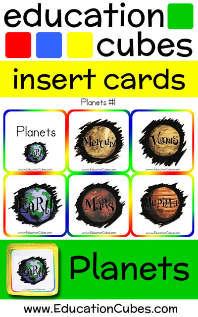 Education Cubes Planets v1 insert cards