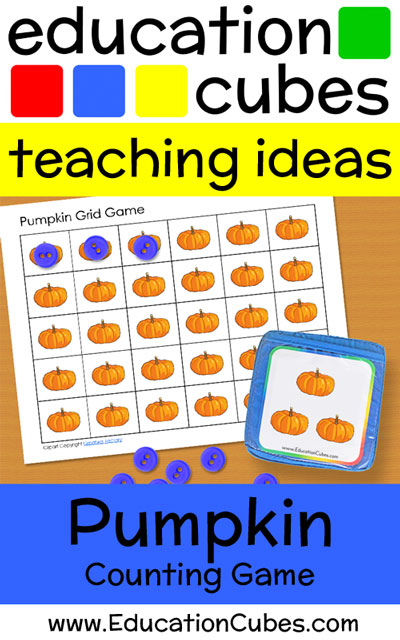 Education Cubes Pumpkin Counting Game