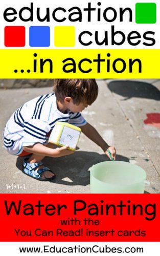 Water Painting Words with Education Cubes