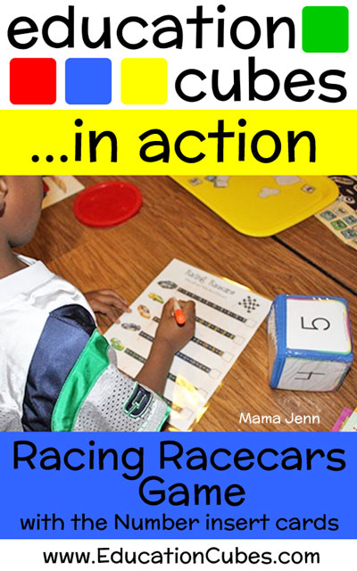 Racing Racecars Game with Education Cubes